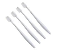 LOORGVEL 4 pièces Brosse Dents Fine et Souple pour Adultes Poils Plastique Doux Saignement Nettoyage des Gencives Brosse Écologique Ergonomique Couleurs Aléatoires Couleur Aléatoire