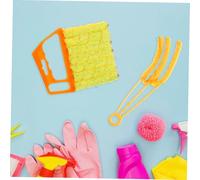 LOORGVEL 4 pièces Brosses Nettoyage Volets et Aérateurs avec Brosse Poussière Orange et Lavable pour Nettoyage Profond Stores et Climatiseurs à