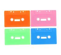 LOORGVEL 4 Pièces Cassettes Audio Colorées pour DIY Cassette Rétro pour Décoration Murale et Fêtes pour Enregistrements Personnalisés et Ambiances Vintage