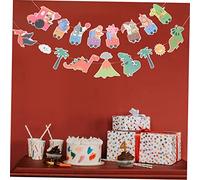 LOORGVEL 4 pièces Décorations de Fête Hawaïennes Drapeaux à Tirer Thème Animal pour Anniversaire Tropical Bannière Festive et Facile à Suspendre pour Fête Luau