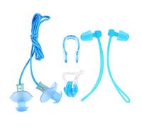 LOORGVEL 4 Pièces Ensemble De Bouchons D'oreilles Pince-nez Enfants Bouchon D'oreille De Protection Contre L'eau Adulte Pinces De Protection Du Nez Bleu Pvc De Protection De L'environnement