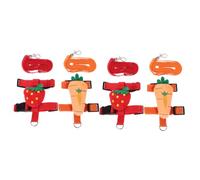 LOORGVEL 4 pièces Kit Harnais et Laisse Réglable pour Petits Animaux Harnais Confortable pour Cochons et Chiots avec Sangle Croisée Anti-Traction et Laisse Longue pour Promenade Sécurisée
