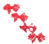 LOORGVEL 4 Pièces Lot de Pinces à Cheveux avec Nœud de Noël Barrettes à Motifs de Dessins Animés Épingles à Cheveux