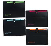 LOORGVEL 4 pièces Organiseur de Dossiers Accordéon Extensible avec Bouton Pression Rangement Pratique pour Reçus et Documents pour Étudiants et Bureau Couleurs