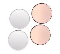 LOORGVEL 4 pièces Palette de Manucure Miroir Effet Cristal Planche Mixte pour Couleurs Nail Art Plateau pour Salons et Usage Personnel Présentation et Mélange Facile des Pigments