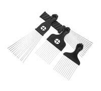 LOORGVEL 4 pièces Peigne Afro Acier Inoxydable de Peignes Démêlants pour Cheveux Crépus et Coiffage Pratique et Durable