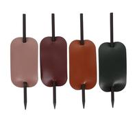 LOORGVEL 4 pièces Set Épingles Cheveux Bois et Cuir Sticks pour Chignons Élégants Accessoires Coiffure Femme Polyvalents Vert Blanc Cassé Marron
