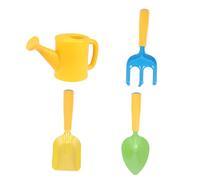 LOORGVEL 4 pièces Set Jardinage Garçon Fille avec Pelle Râteau et Arrosoir Mini Outils de Plantation Sûrs et Ergonomiques pour Activités Extérieures Éducatives