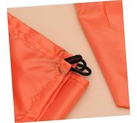 LOORGVEL 4 pièces Tapis de Plage Imperméable Orange Pliable Natte Multifonction pour Camping et Pique avec Piquets et de Rangement et pour Activités Extérieures