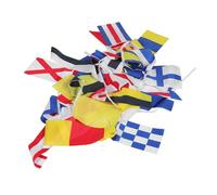 LOORGVEL 40 pièces Signal Flags Set Marine Signal Code Flags For Boat Ship Vessel Communication Complete Alphabet Numbers Portable Nautical Decoration