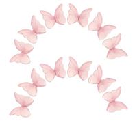 LOORGVEL 48pcs Décoratifs pour Gâteau Rose - Toppers pour Anniversaire, Accessoires de Fête et Décoration de Cupcakes, Idéal pour Décor Cake rapide et Coloré