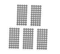 LOORGVEL 5 Feuilles Stickers de Marquage pour Scanner Points de Référence Réfléchissants Film Réfléchissant Autocollants pour Numérisation Précise