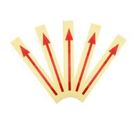 LOORGVEL 5 Pièces Autocollants Flèches Réfléchissants Auto Adhésifs Grand Format pour Boîte Aux Lettres Autocollants Directionnels Amovibles Extérieurs Marquage Mural et Sol Visibilité