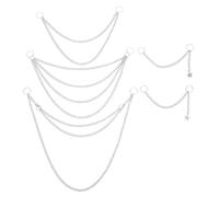 LOORGVEL 5 Pièces Chaînes de Tresses Punk Métal Bijoux de Cheveux Hip Hop Léger et Confortable Accessoires Tête Étoiles pour Tresses et Queue de Cheval Style Street Dance