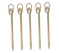 LOORGVEL 5 Pièces Heavy Duty Dog Tie Out Stake Small Dog Anchor for and Livestock Secure Ground Anchor for Outdoor Camping and Large Animals Management