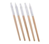 LOORGVEL 5 pièces Set de Outils de Modelage Argile avec Stylo Silicone et Bois pour Sculpture Découpe et Lissage de Pâte Polymère Adapté Aux Débutants et Projets Artisanaux