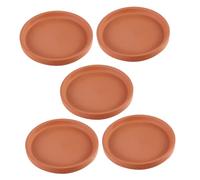 LOORGVEL 5 Pièces Soucoupe Pot de Fleur Terre Cuite Lot de Plates Décoratives et Étanches pour Cache Pots Intérieur et Extérieur Support et pour Plantes et Poterie