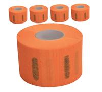 LOORGVEL 5 rouleaux Bande de Protection Jetable pour Cou de Barbier Papier Élastique Doux et Léger pour Salon Bandeau Accueil Hygiénique pour Coupe Permanente et Coloration