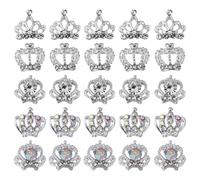 LOORGVEL 50 Décorations pour Ongles en Alliage Métal 3D Forme Couronne Strass Nail Art Charms Manucure DIY Pack 50 Pièces Accessoires Nail Art pour Ongles