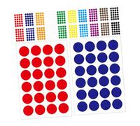 LOORGVEL 50 feuilles Détiquettes Autocollantes Rondes Gommettes Colorées Auto Adhésives pour Codage Couleur Lot Couleurs Pastilles Adhésives pour Bureau École et Organisation