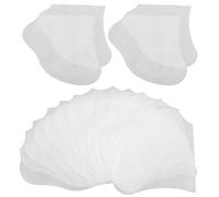 LOORGVEL 50 Paires de Couvre-Pieds en Tissu Non Tissé Blanc Chaussettes de Pédicure Hydratantes pour Spa et Soin des Pieds à Domicile Usage Unique pour Bain de Pieds et Soin Nocturne