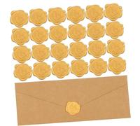 LOORGVEL 50 pièces Cachet de Cire Autocollants Sceau Enveloppe Étiquette Nature Résine Adhésive pour Invitations Mariage Vœux
