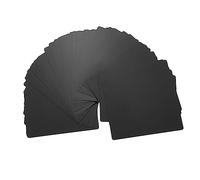 LOORGVEL 50 Pièces Cartes Visite Métalliques Vierges Aluminium Cartes Professionnelles pour Marquage Laser Finition Lisse Résistante Aux Rayures Solide pour Bureau et Usage Professionnel