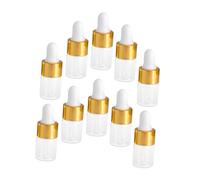 LOORGVEL 50 pièces Flacons Compte Gouttes Verre Petites Bouteilles Rechargeables pour Huiles Essentielles Échantillons Voyage Compact et Étanche