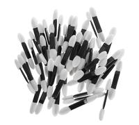 LOORGVEL 50 pièces Kit Pinceaux Maquillage Double Embout Éponges Applicateurs pour Yeux Femmes Brosses à Paupières Précision Doux et pour Voyages et Fêtes