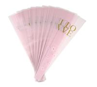 LOORGVEL 50 Sachets Manchons à Fleurs Roses pour Bouquets, Sachets D'emballage Individuel pour Rose Unique, Pochette Emballage Bouquet, Fête, Mariage et Présent, Paquet Cellophane à Fleurs