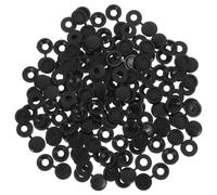 LOORGVEL 500 pièces Capuchons Vis Plastique Noirs à Charnière Caches Vis Pliables pour Meubles et Décorations