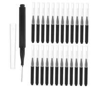 LOORGVEL 50pièces Brosse Interdentaire Noire Lot De Brossettes Individuelles Pour Nettoyage Interproximal Élimination Plaque Gencives
