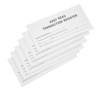 LOORGVEL 6 Carnets de Chèques Blanc Format Portable, Registre de Chéquier à Gros Caractères, Carnet de Gestion Financière Personnelle pour Suivi et Organisation des Transactions Bancaires