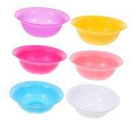 LOORGVEL 6 Pièces Bassin de Lavage en Plastique Visage, Multipurpose, Ménage Cuisine, Cuvette Robuste à Usage Multiple