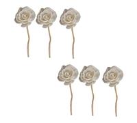 LOORGVEL 6 pièces Bâtonnets Diffuseurs Rotin Naturels Tiges Fleur Parfumée pour Diffuseur Huiles Essentielles Accessoires Maison Intensificateur Odeur