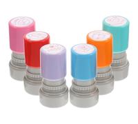LOORGVEL 6 pièces Encreurs Plastiques pour Enseignants Petits Éducatifs Encouragements Garçon Fille Design Cartoon Outil Scolaire Multi-fonction pour Évaluation et Couleur Aléatoire