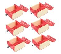 LOORGVEL 6 pièces Lot de Boîtes de Rangement Miniatures Bambou Rouge Coffres à Trésors pour Bijoux et Petits Objets Boîtes Décoratives et Fonctionnelles pour Maison