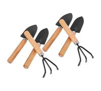 LOORGVEL 6 Pièces Lot de Mini Outils de Jardinage Pelle à Main Bêche et Râteau Outils de Plantation et Entretien pour Plantes Pot Plantes Grasses et Jardin Intérieur
