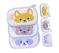 LOORGVEL 6 pièces Moufles de Bain Garçon Fille Éponge Douce Lavette Cartoon Animaux Absorption Eau Élevée Adaptée Adultes et Garçon Fille pour Toilette et Bain Ludique