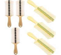 LOORGVEL 6 pièces Peigne Antipelliculaire à Dents Fines Double Face avec Manche Ergonomique Grand Format pour Éliminer Pellicules et Démêler Poils Épais Chez Garçon Fille Adultes Chiens et