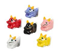 LOORGVEL 6 Pièces Porte Baguettes Céramique Dragon Repose Couverts Multifonction pour Baguettes Cuillères Fourchettes Ornements Table et Peu Encombrants Couleur Aléatoire