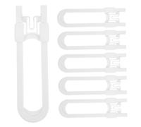 LOORGVEL 6 Pièces Serrures de Sécurité Garçon Fille Forme U Lot de Loquets Réglables Abs pour Tiroirs Armoires et Réfrigérateur Protection Ouverture pour Garçon Fille