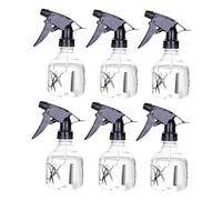 LOORGVEL 6 pièces Spray Bottles For Hairdressing Portable Pet Plastic Scaled Oblique Mouth Bottles Washing Tools For Salon Use Transparent Body Réutilisable