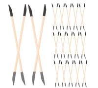 LOORGVEL 60 Bâtonnets de Manucure Double Embout en Bois Outils de Ponçage pour Ongles Grain Noir et Gris Usage Unique pour Nail Art et Soin des Cuticules Kit 60 Pièces Portable pour