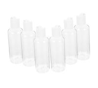 LOORGVEL 6pièces Bouteilles De Voyage Pour Soins Personnels De Flacons Plastique Transparents Avec Bouchon Pour Shampooing Lotion Et Cosmétiques Lors De Vos Déplacements
