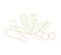 LOORGVEL 6pièces Poteaux De Plante Grimpante Doré Support Treillis pour Plantes Pot pour Intérieur Et Jardin Parfait pour Wisteria Et Grimpantes