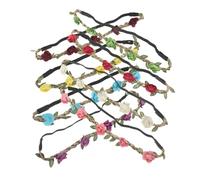 LOORGVEL 8 Pièces Bandeau Floral Élastique pour Filles et Demoiselles Honneur Couronne de Fleurs Bohème Ajustable pour Mariage Festival et Vacances Accessoire DIY pour Photos et Cérémonies