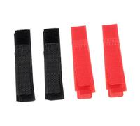 LOORGVEL 8 pièces Collier Anti-pour Coq Nylon Réglable Colliers de Cou pour Coqs Empêchant Le Chant de Couleur Rouge et Noir Protection et Confortable pour Animaux 8pcs 4pcs Rouge + 4pcs