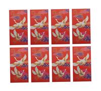 LOORGVEL 8 Pièces Enveloppes Rouges de Fête Lot Motifs Bronzés Pratiques pour An Chinois et Festival Printemps