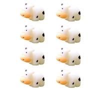 LOORGVEL 8 pièces Figurines de Vache Résine Réaliste Décoration de Bureau Animaux de Ferme Éducatif pour Garçon Fille Anniversaire Forêt
